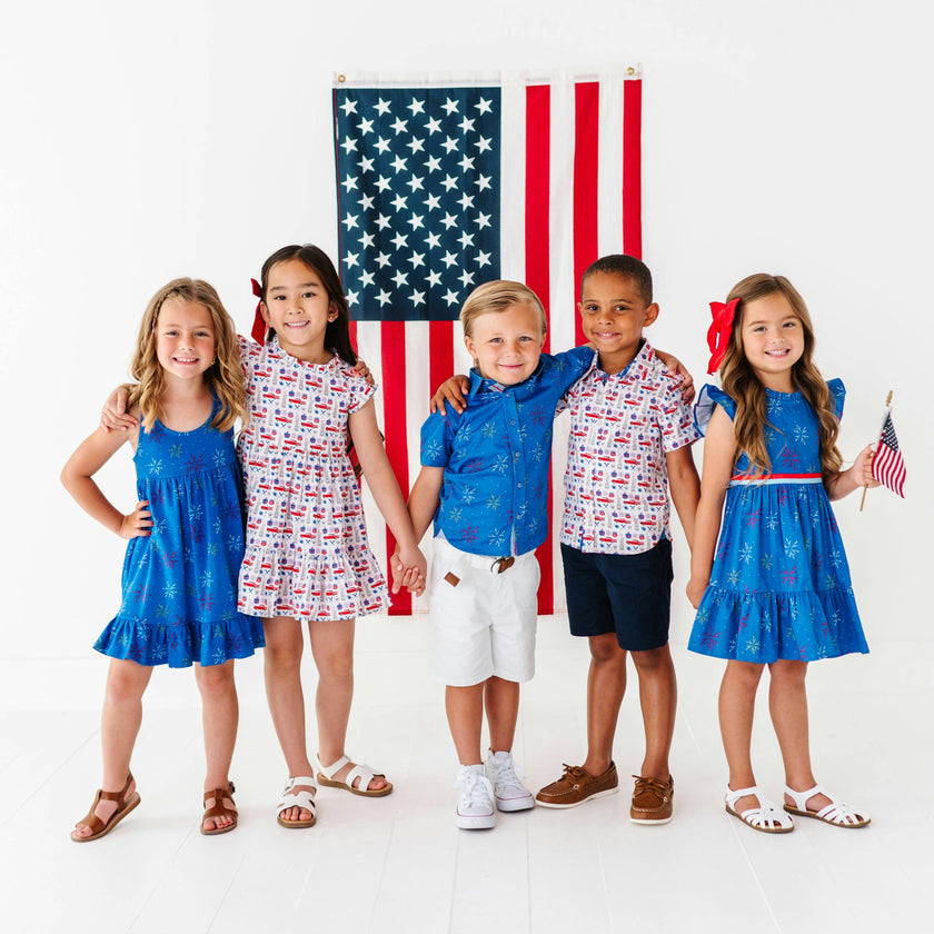 Classic Americana Ruffle Dress
