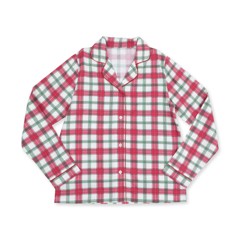 Holiday Plaid - Adult Long Sleeve Coat Style and Pant with Pockets