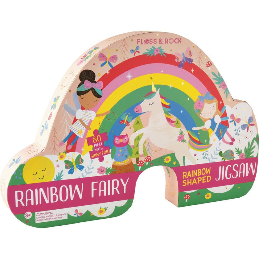 Rainbow Fairy Rainbow Shaped 80-Piece Puzzle