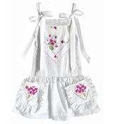 6y Drop-Waist Handkerchief Dress - Wild Magenta Flowers