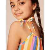 Tie Shoulder Tiered Dress, Multi