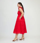 The Ellie Nap Dress - Cherry Trellis Broderie