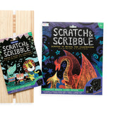 Scratch and Scribble Mini Scratch Art Kit - Safari Party - 6 Cards
