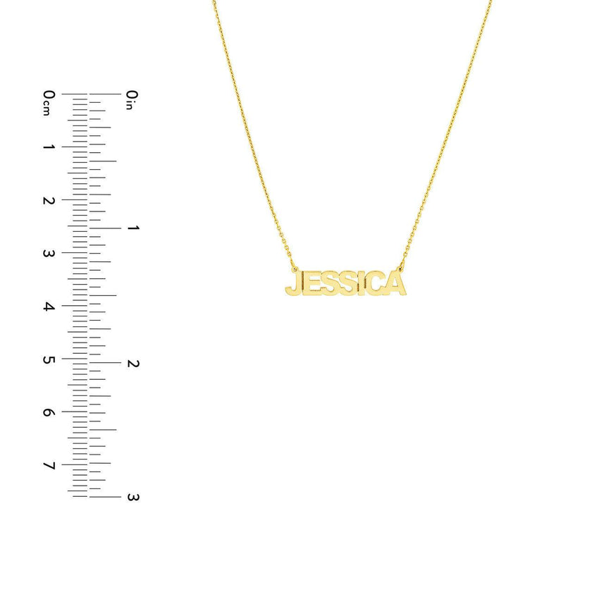 Block Letter Nameplate Necklace