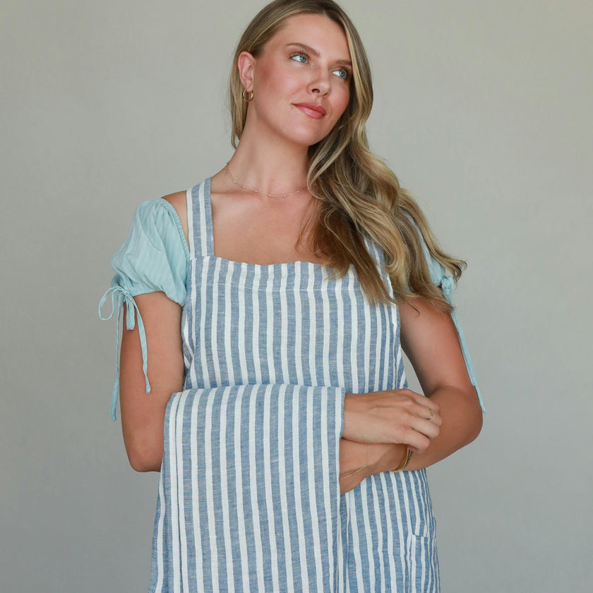 Nossilac French Linen Crossback Apron&nbsp;