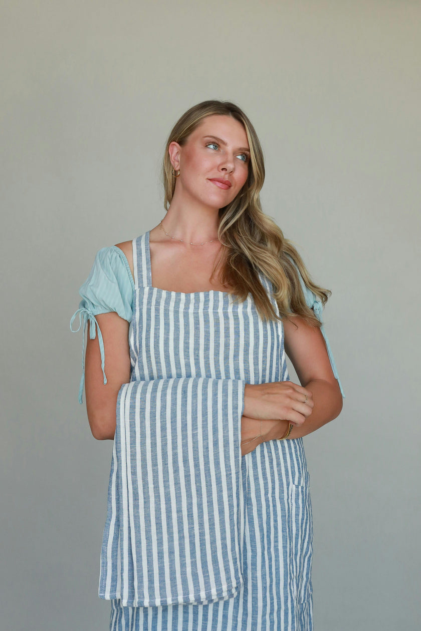 Nossilac French Linen Crossback Apron&nbsp;