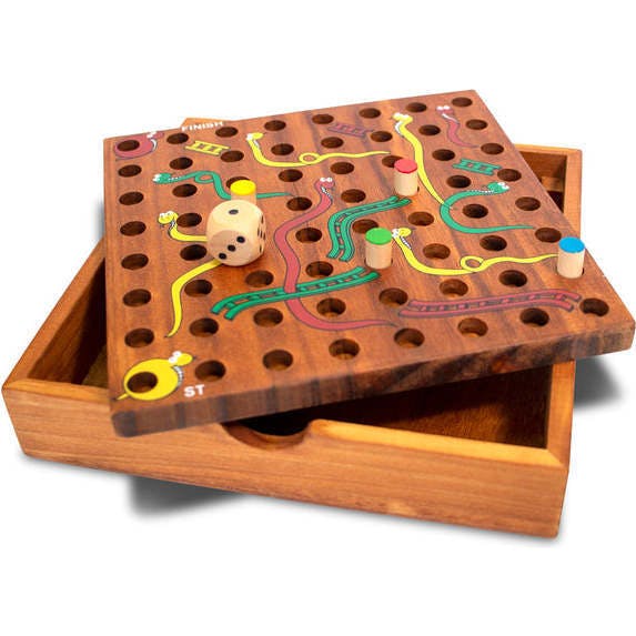BrainCandy Wooden Snakes & Ladders