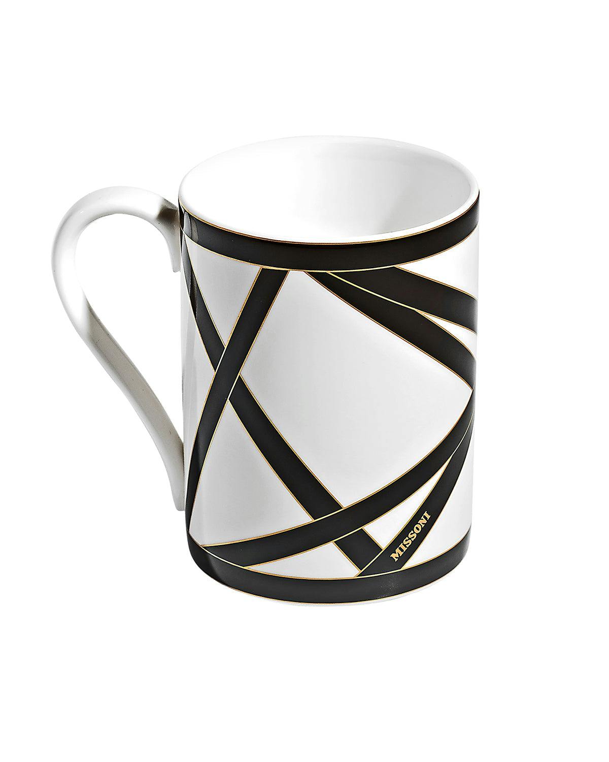 Mug Cup NASTRI in Luxury Box Black diam. 3