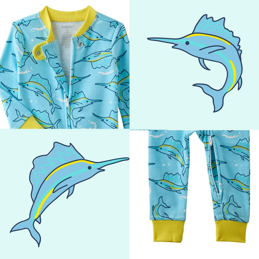 SHAWN Snug-fit Footless Baby Pajamas for Boys & Girls