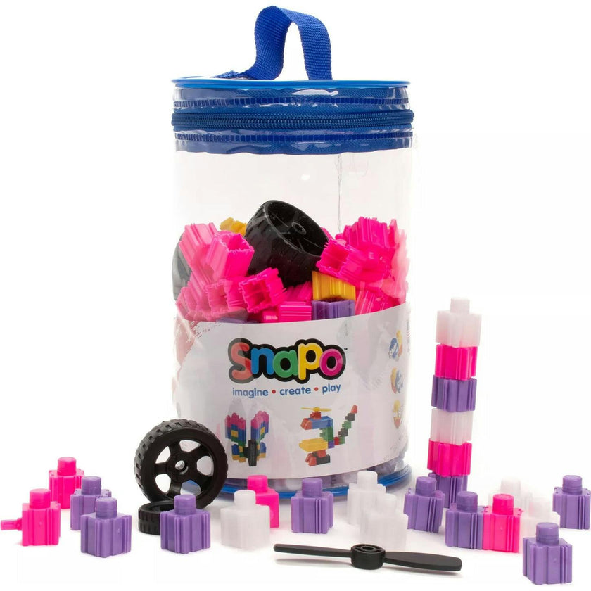 Snapo: Creator Kit - 200 pcs - Pink-Purple-White-Yellow Blocks