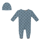 Heart and Paper Plane Print Onesie and Hat