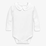 Organic long sleeve peter pan babysuit