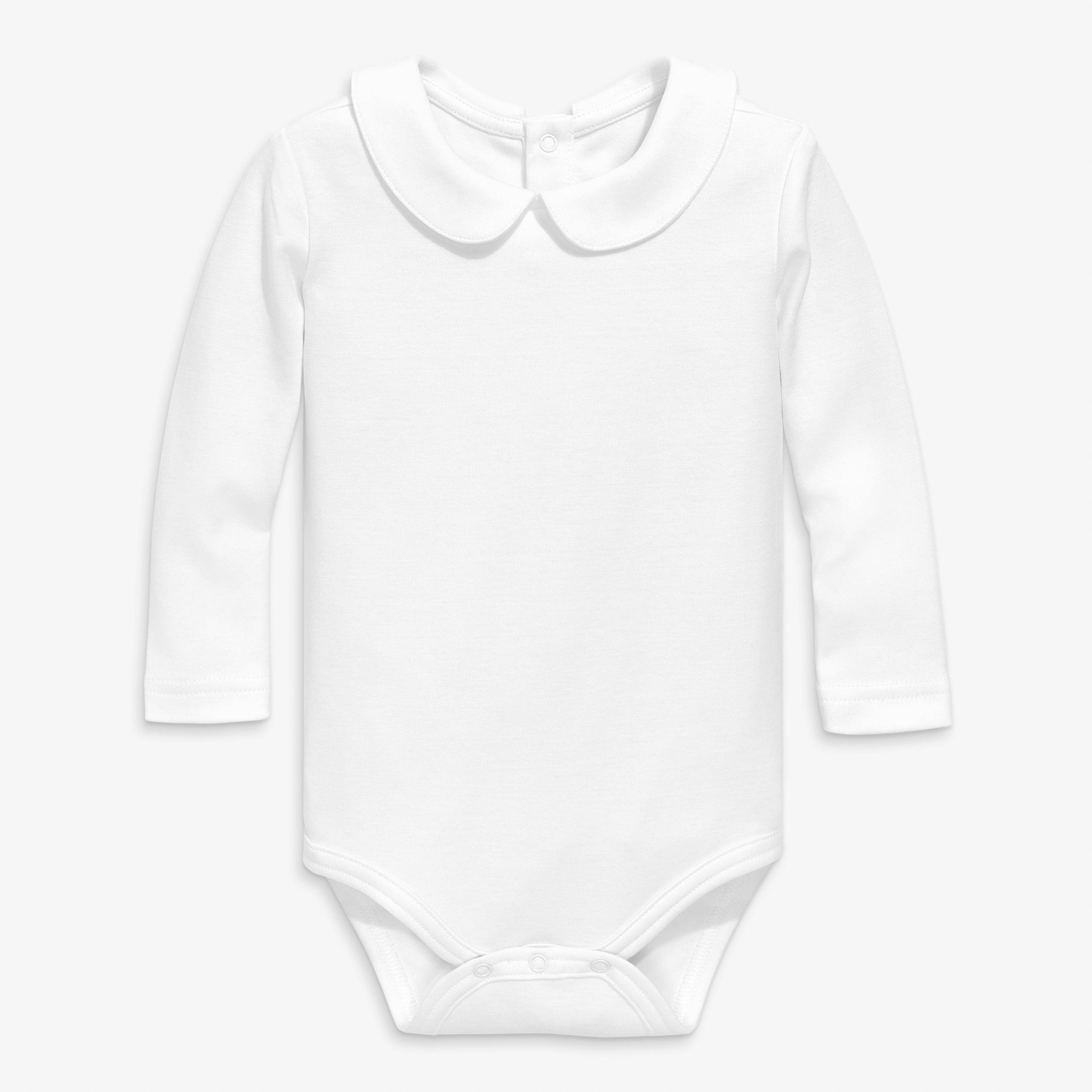 Organic long sleeve peter pan babysuit