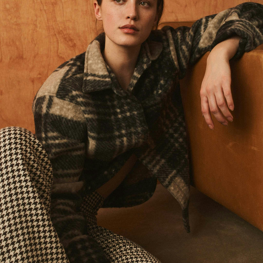 Faye Shirt | Fuzzy Plaid