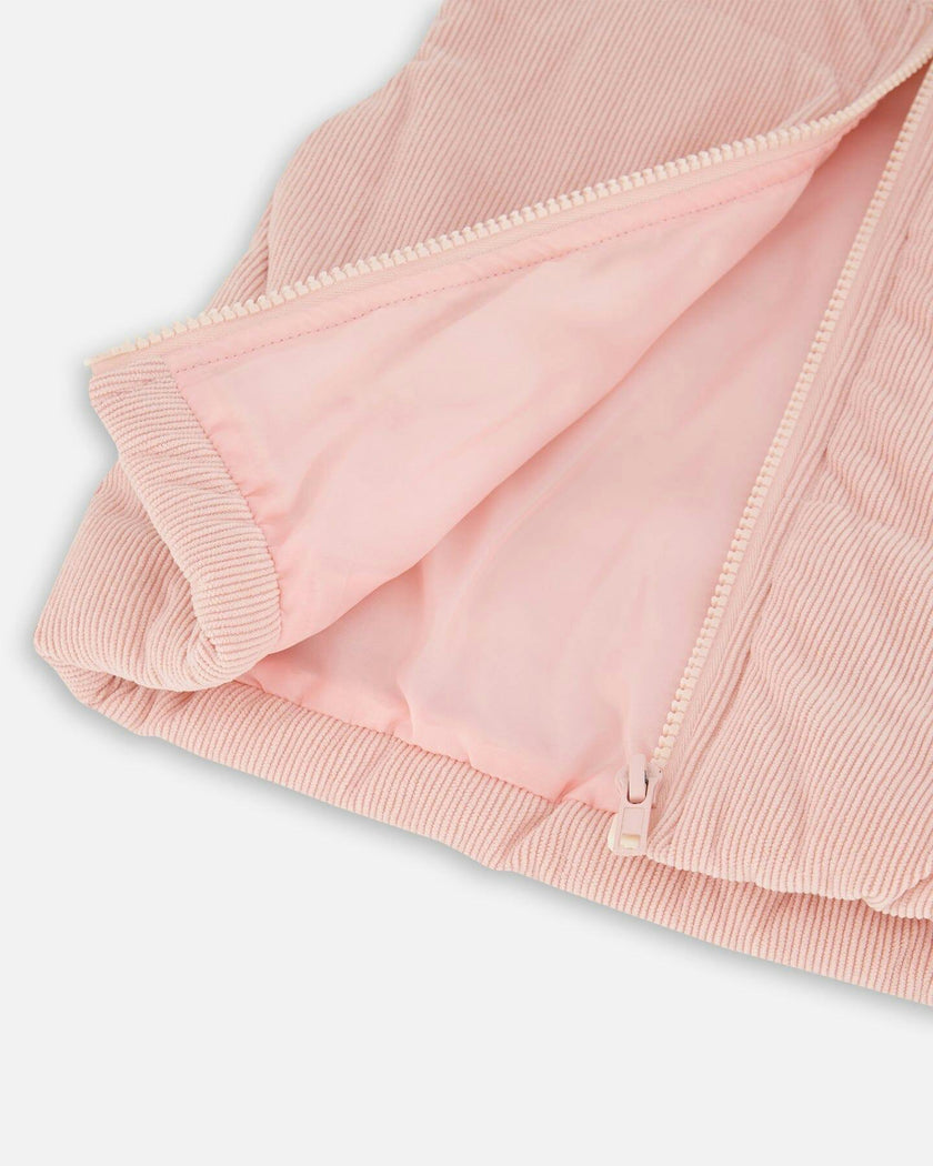 Corduroy Puffy Sleeveless Vest