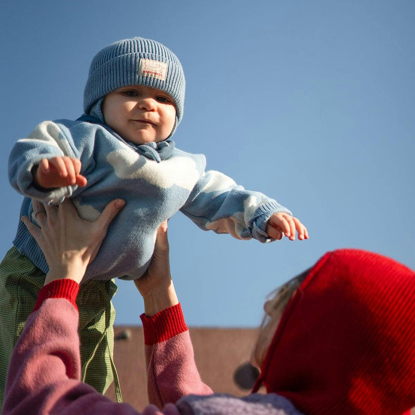 children's wool blend sweater - cloudy