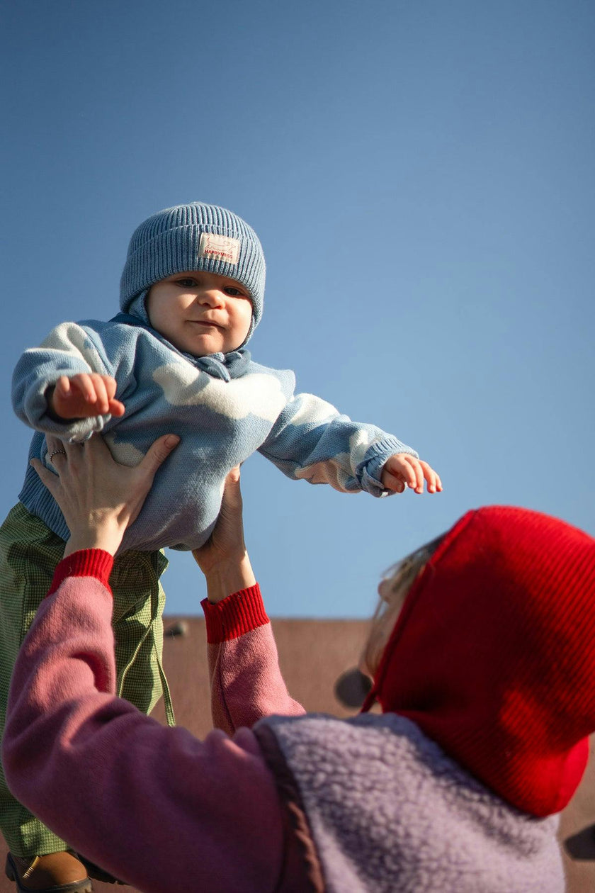 children's wool blend sweater - cloudy