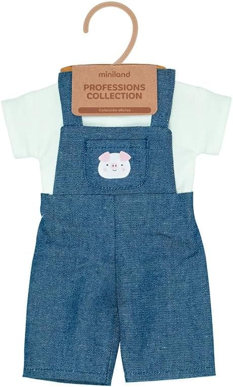 Careers Collection - Farmer Doll Outfit with Overalls & Hat for 15" Baby Dolls