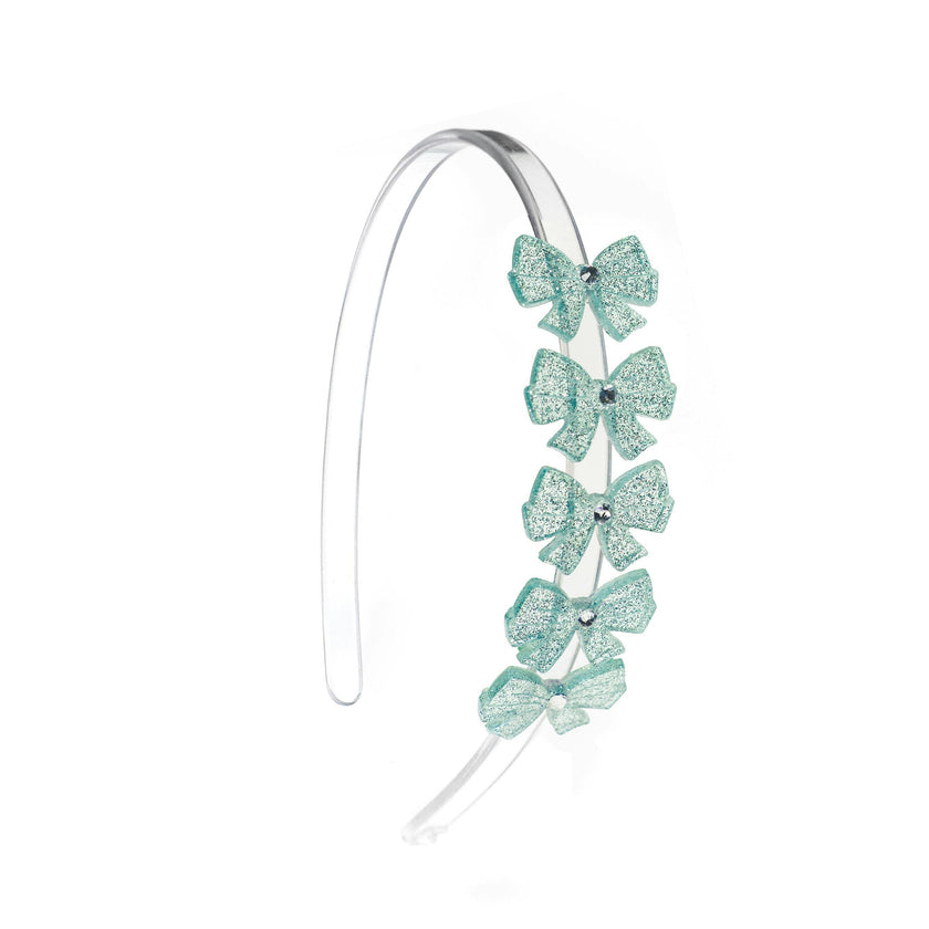SPR - Bows Glitter Light Mint Headband