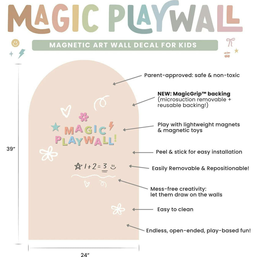 JUMBO Magic Playwall - Arch Magnetic Wall Decal for Kids