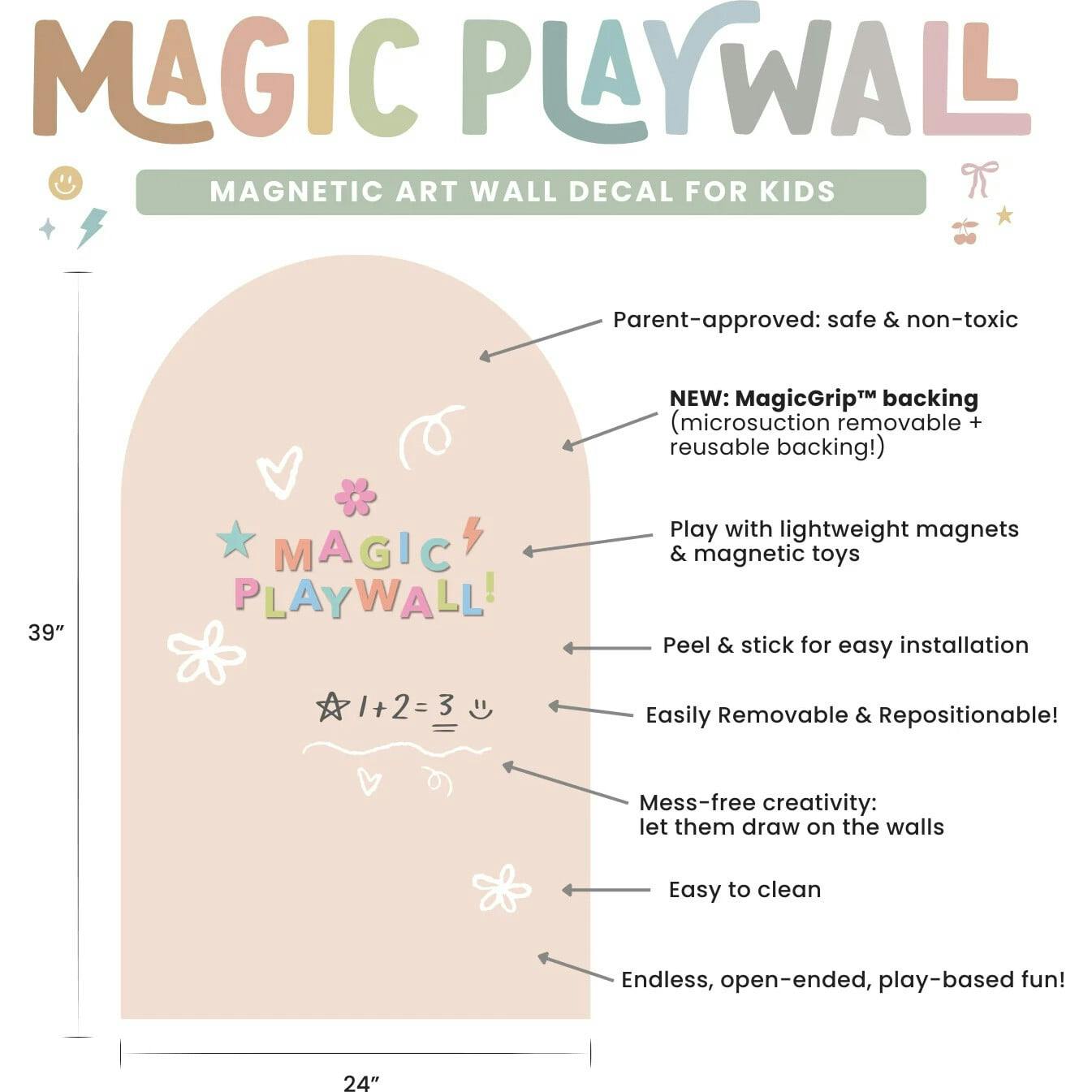 JUMBO Magic Playwall - Arch Magnetic Wall Decal for Kids