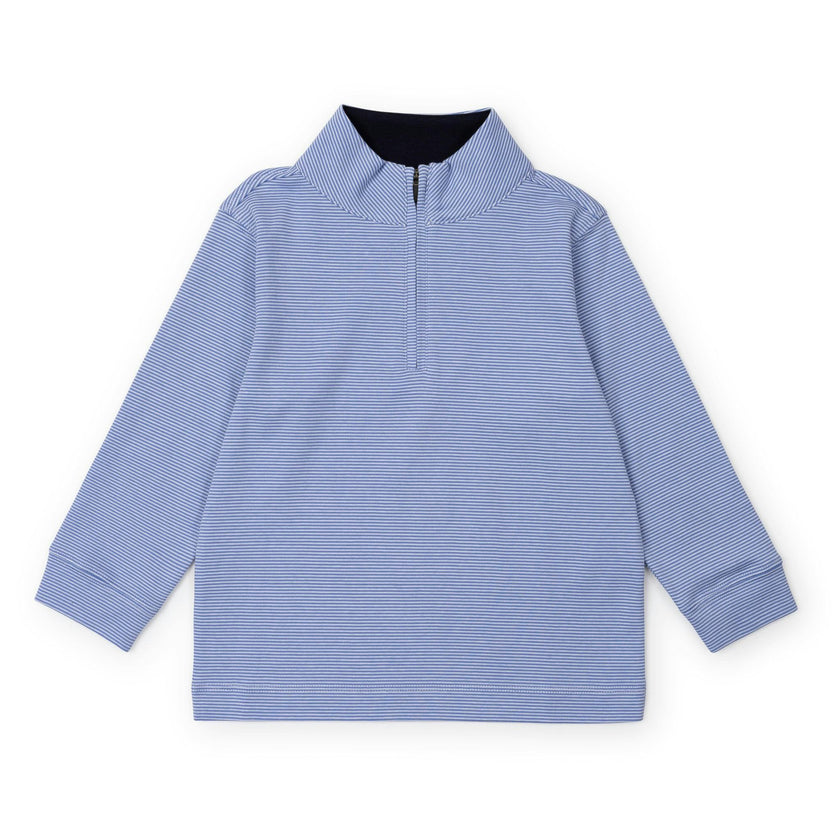 Spencer Quarter Zip Pullover Blue Stripes
