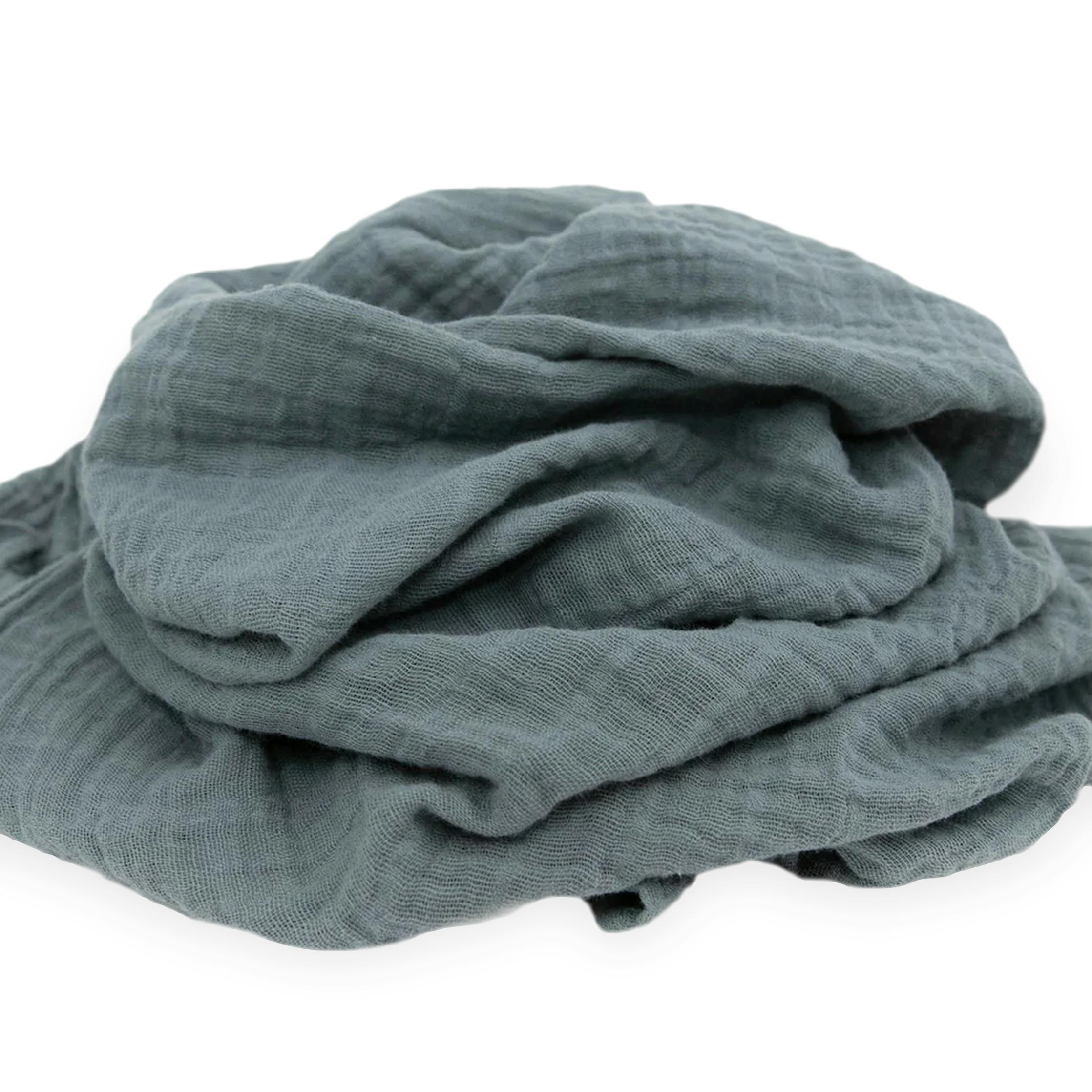 Cotton Muslin Swaddle Blanket - Sea