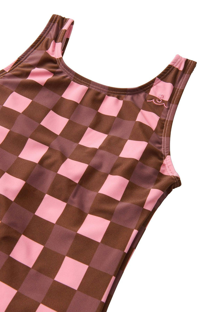 Seaesta Surf x Heather Taylor Home / Gingham Swimsuit / Raspberry