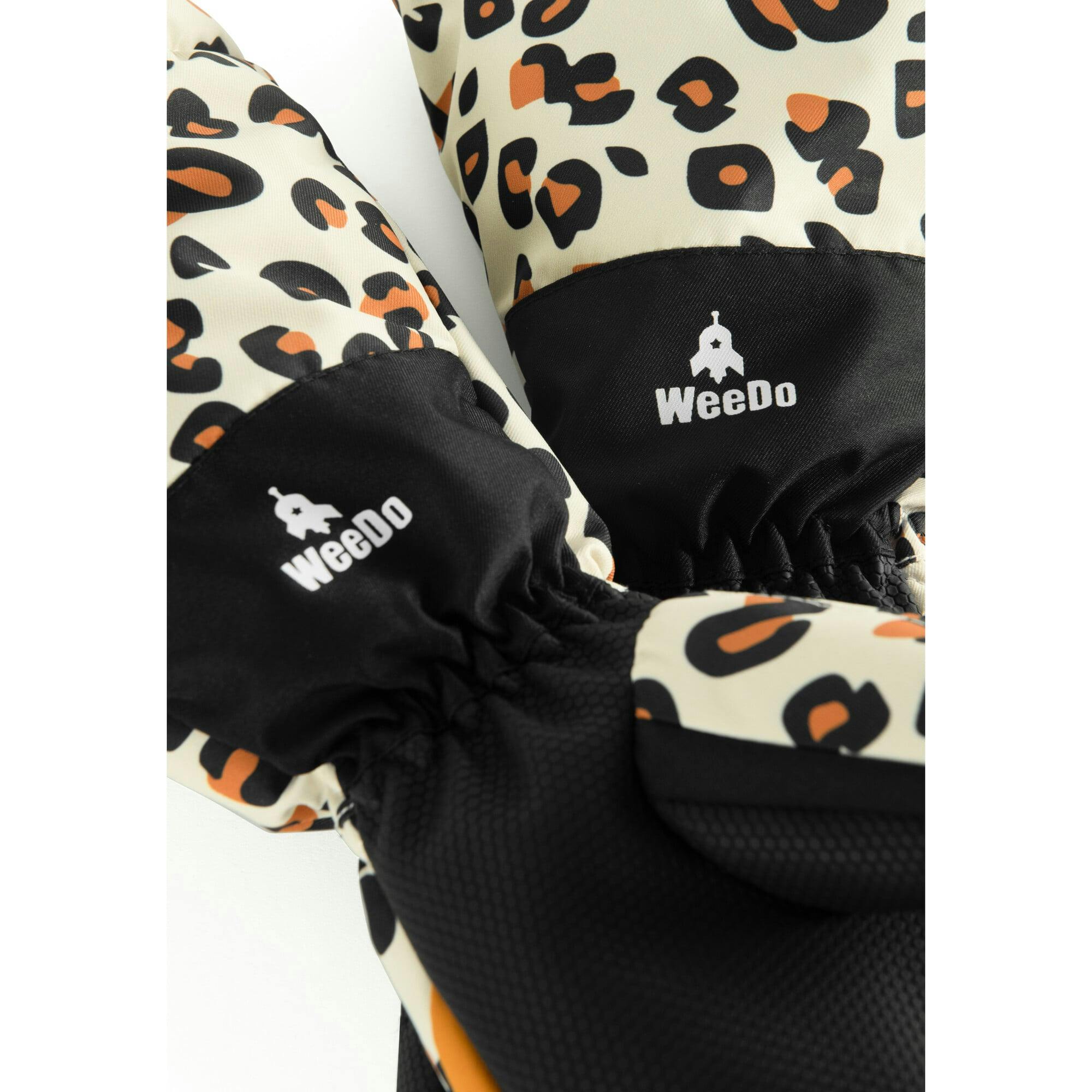 Cheetado Leopard Mittens, Beige