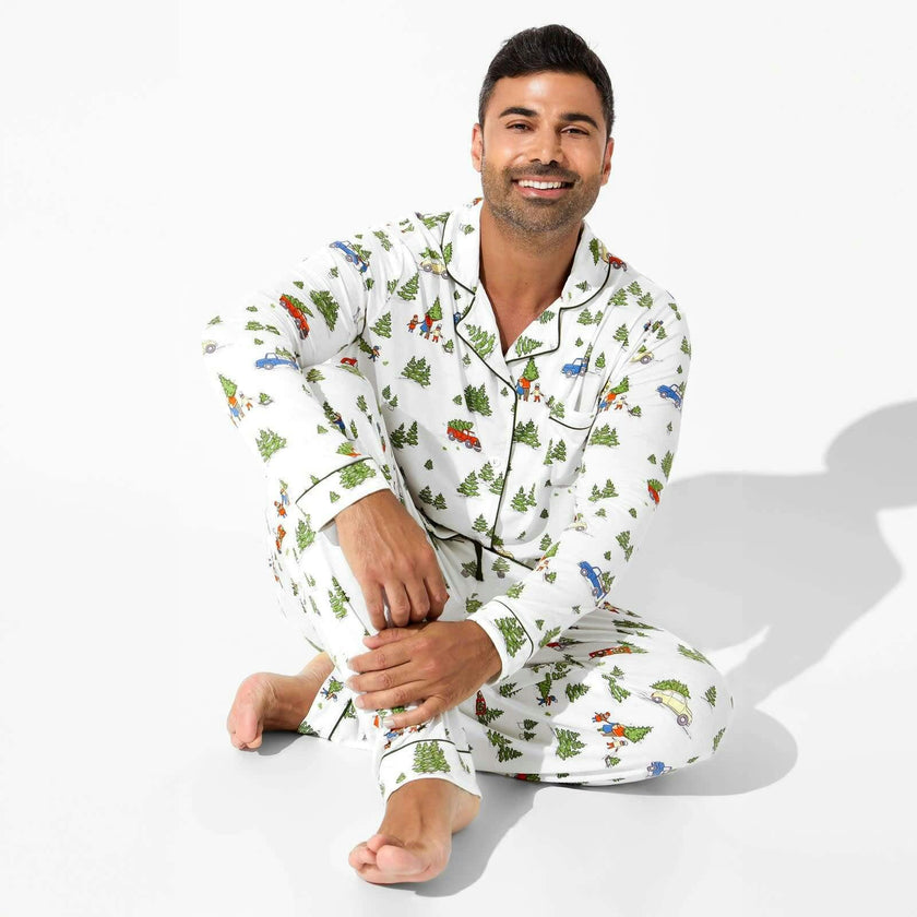 Christmas Tree Farm Bamboo Men's Pajama Set