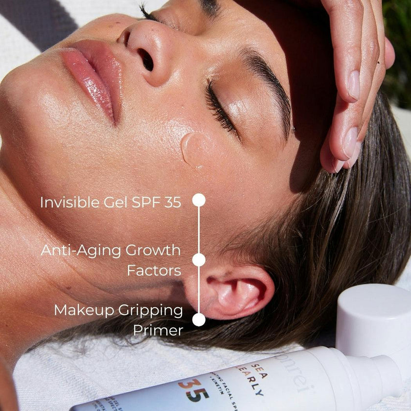 Sea Clearly Hydrating SPF 35+ Kinetin-Growth Factor Clear Face Sunscreen Gel/Primer