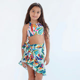 Girl's Mini Wrap Skirt - Paraiso Print