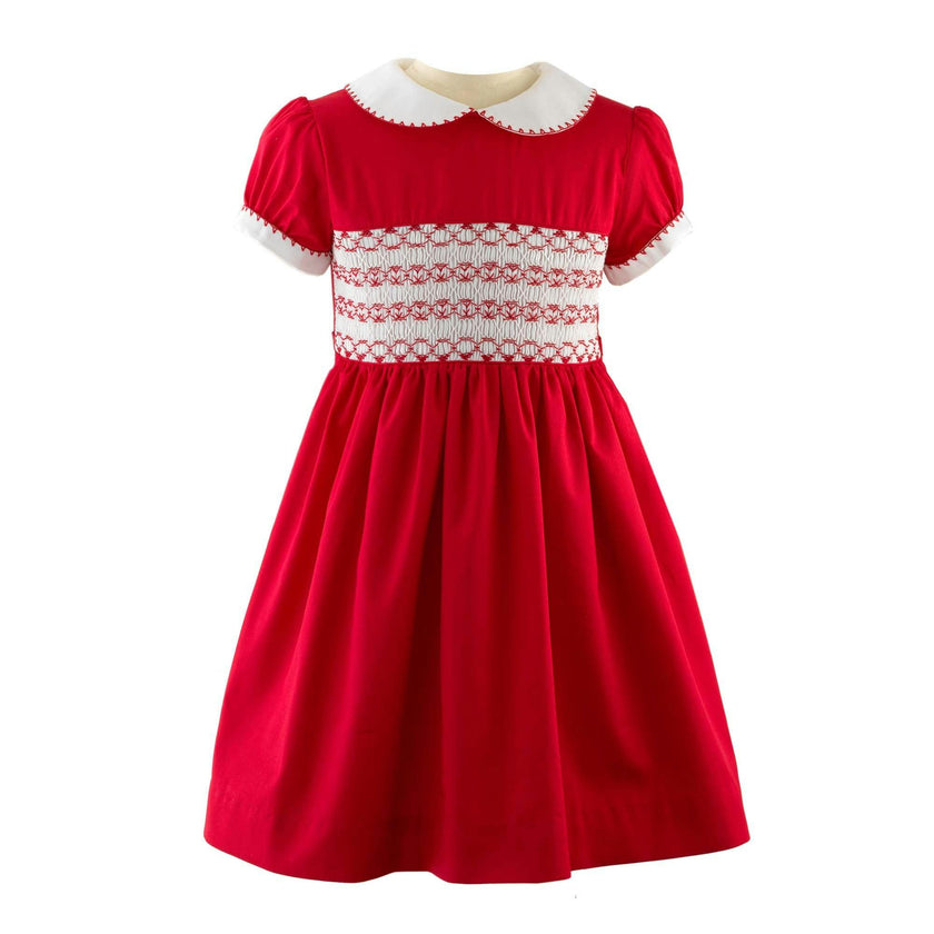 Classic Short Puff Sleeve Smocked Dress