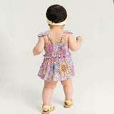 Presley Pink Smocked Babydoll Bummie Set