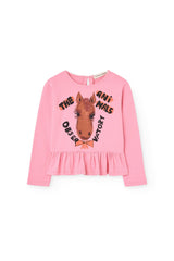 Pink Scamper Long Sleeve T-shirt