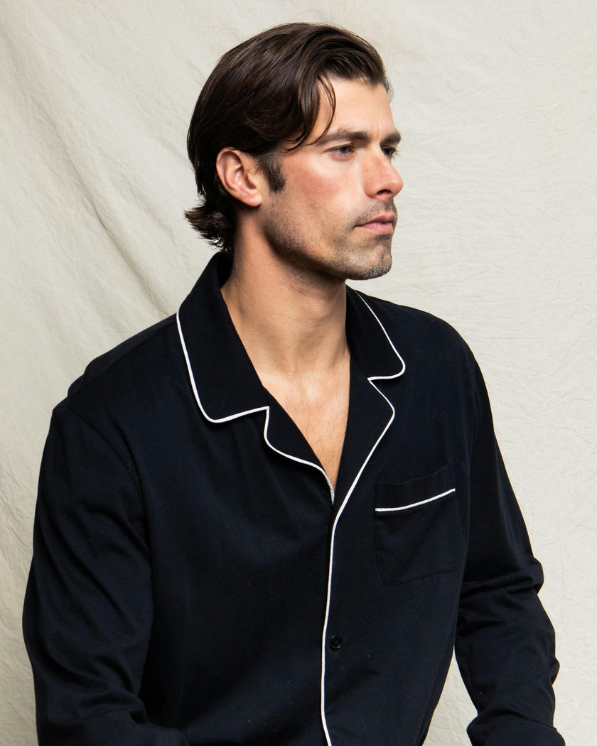 Men's Pima Pajama Set in Black