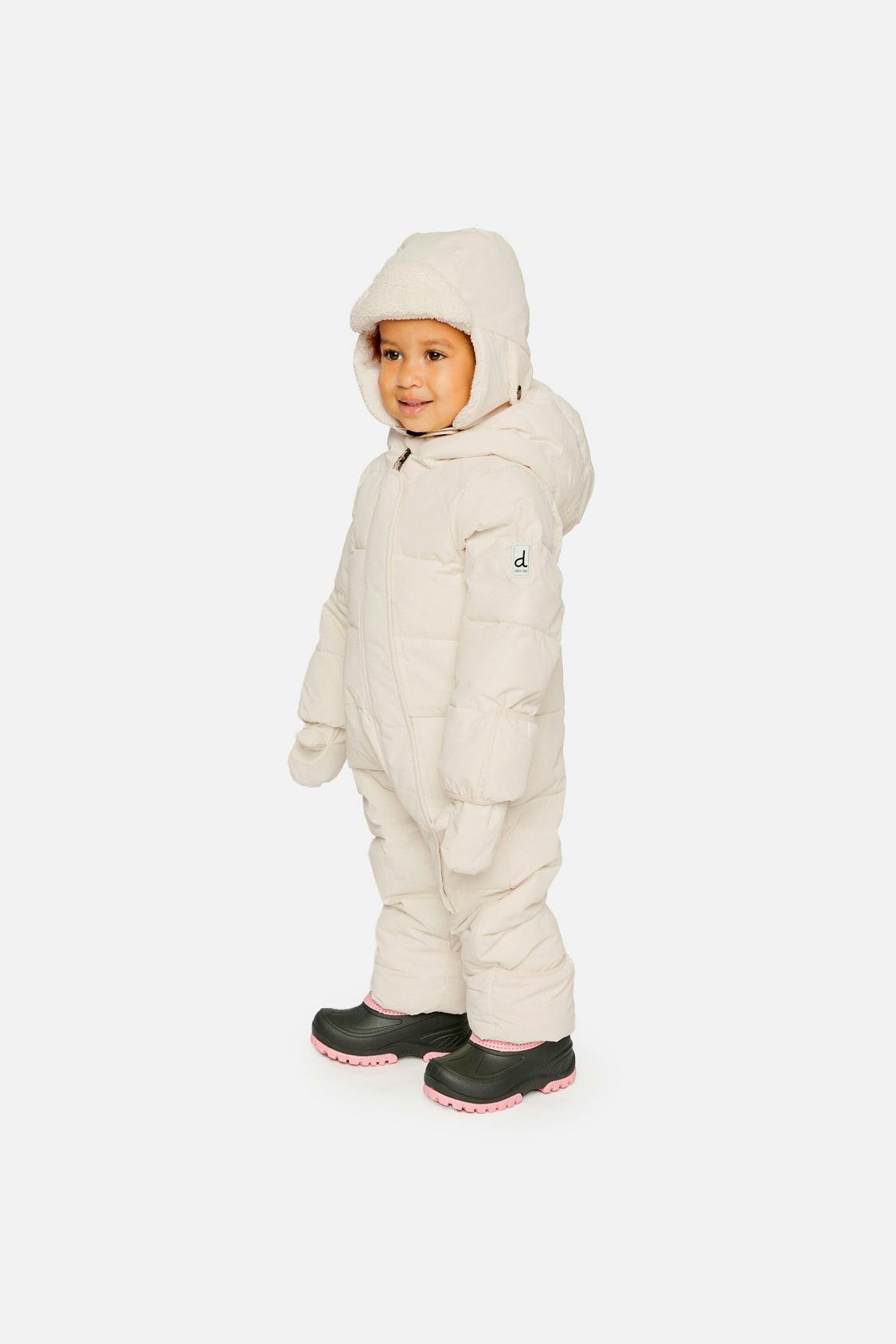 Baby Cloud One Piece Snowsuit Adapted For Car Seats Off White