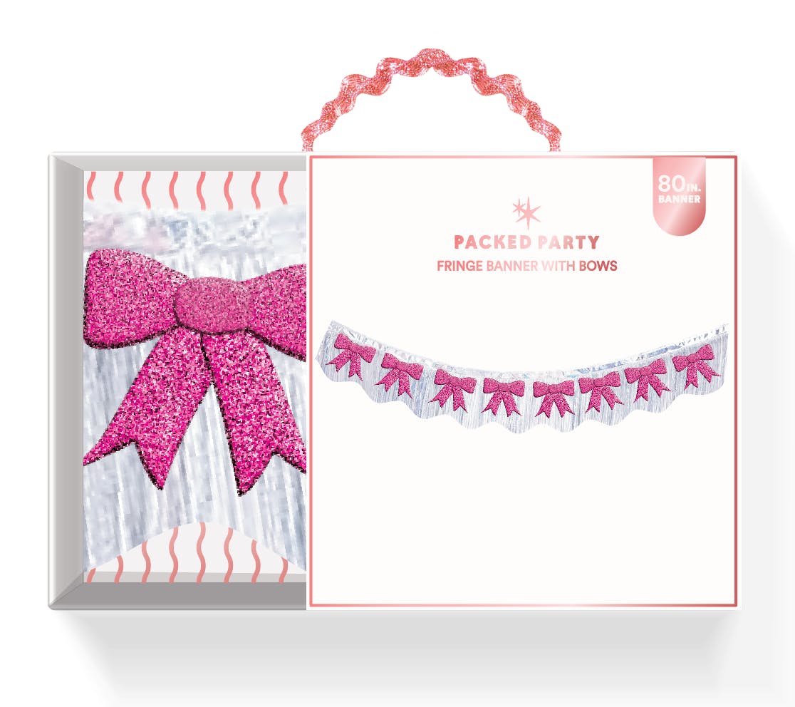 Beautiful Bows Reusable Glitter Fringe Garland – 80-Inch