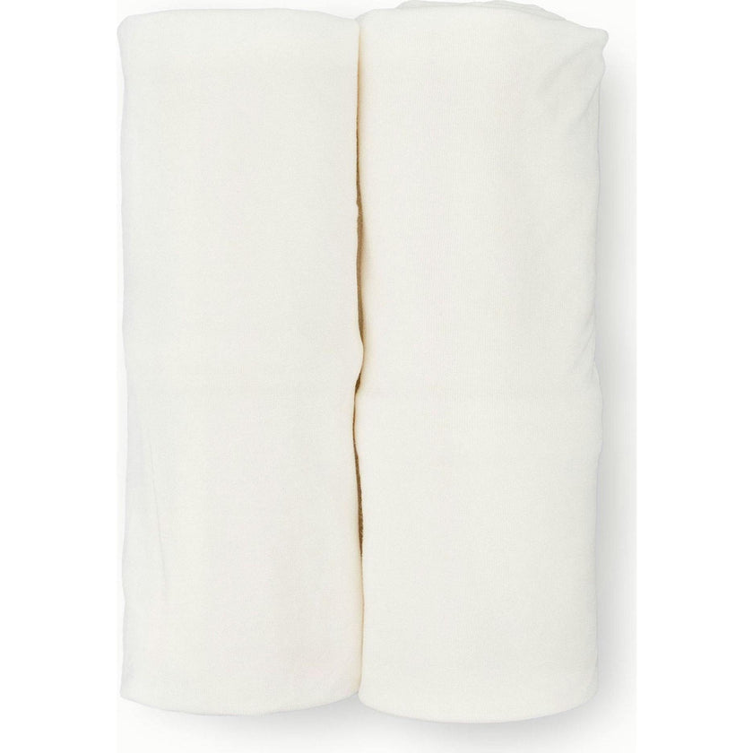 Stretch Knit Swaddle Blanket 2 Pack - White