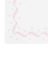 Embroidered Crib Sheet - Blush