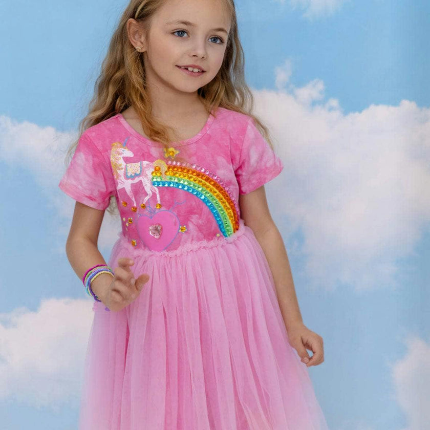 Rainbow Gem Tie Dye Dress