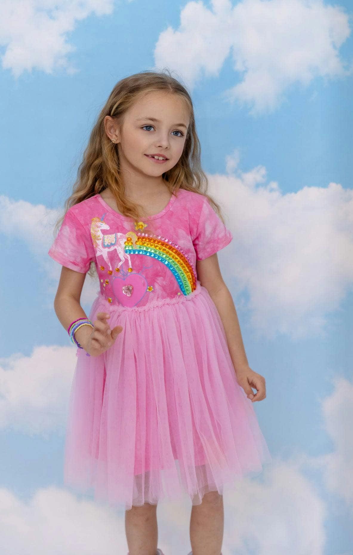 Rainbow Gem Tie Dye Dress