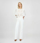 The Meadow Top - White Floral Broderie