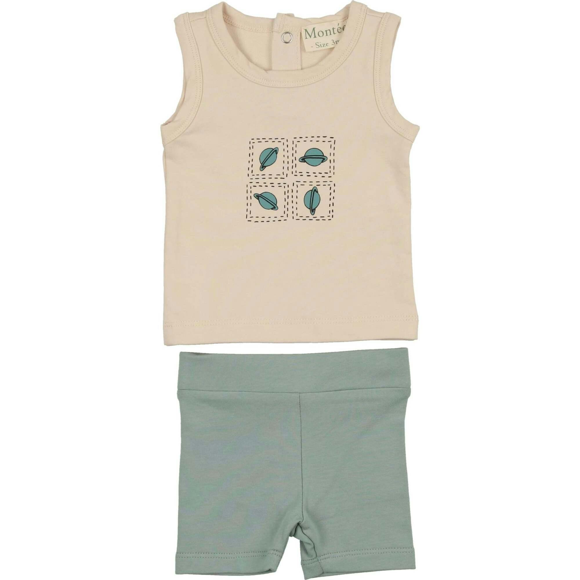 Boys Boxy Belt Bag Sleeveless Tee & Short Set