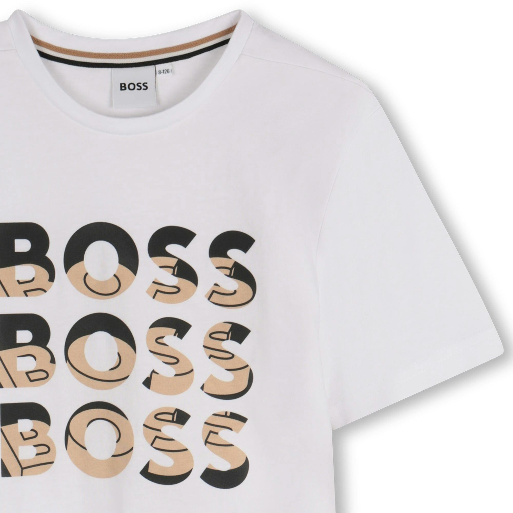 White Short Sleeve Logo Drop T-Shirt