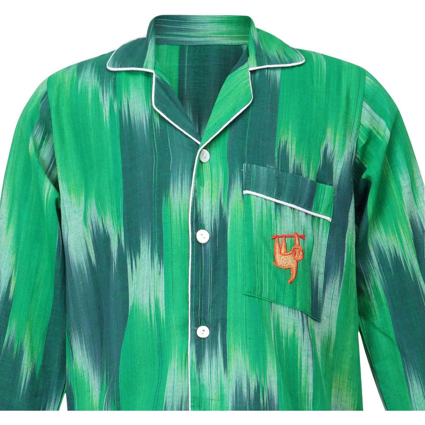 Green holiday pajama set - woman