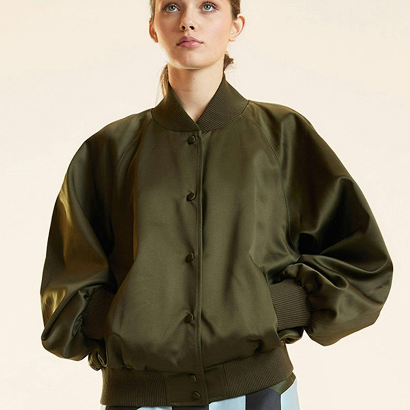 Satin Bomber Jacket