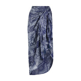 Cotton Saline Pareo Navy Bandana, Navy Bandana