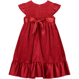 Poppy Smocked Velvet Girls Party Dress