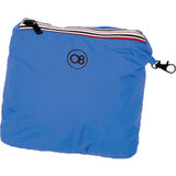Navy full zip packable rain jacket and windbreaker